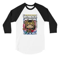 Comprar Playera Raglan 3\u002F4 Mujer Maravilla Wonder Super Héroes Comic