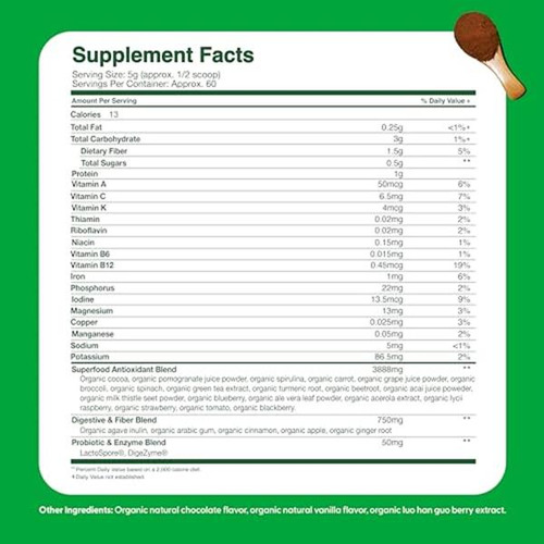 Super Greens Feel Great Para Niños - Chocolate