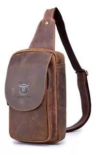 Bullcaptain-bolso Cruzado Cuero Crazy Horse, Bolsa De Pecho