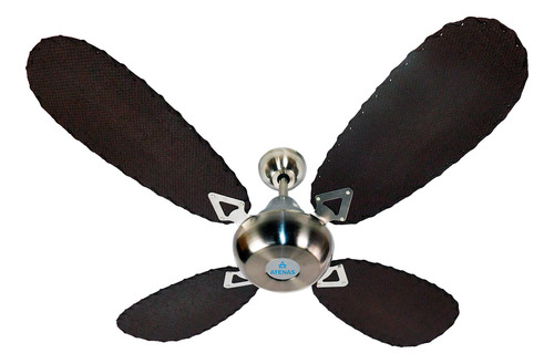 Ventilador De Techo Palas Rattan Negra Tipo Aceituna Atenas Cantidad de aspas 4 Estructura Platil Aspas Negro Diámetro 130 cm Frecuencia 50Hz/60Hz
