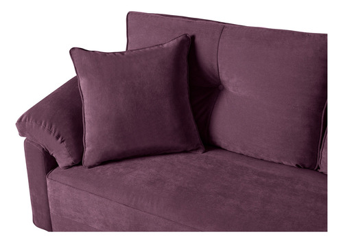 Sofá Cama Branson Makora Beehive De Velvet Color Violeta