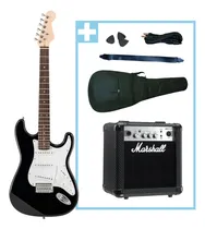 Comprar Guitarra Electrica Racker Ampli Marshall Mg10cf + Accesorios Color Negro