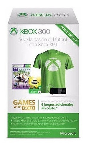 Bundle Xbox 360 Gold 3 Meses, Diadema, Playera Y Juego Kinec