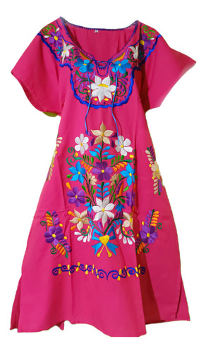 Vestidos Artesanales Bordados , Estilo Kimono Poblano