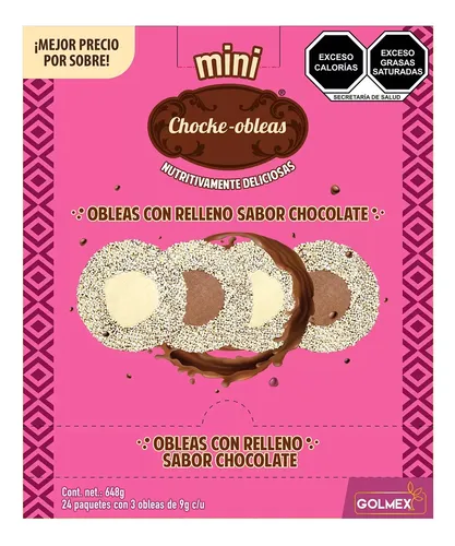 comprar Chocke Obleas Con Relleno Sabor A Chocolate 24 Pzas De 27 G