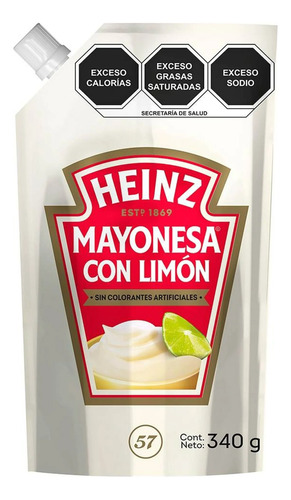 Mayonesa Heinz Limón Pouch 340 Gramos