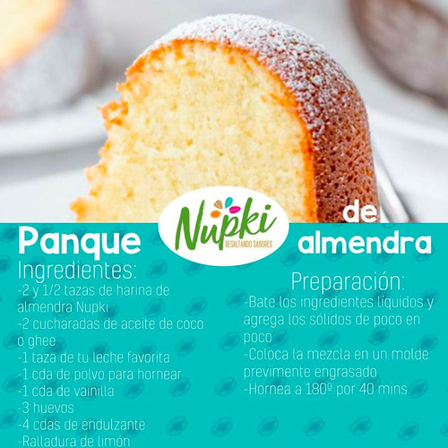 Imagen 5 de 9 de 2 Pack Harina De Almendra = 800g. · Keto · 100% Natural