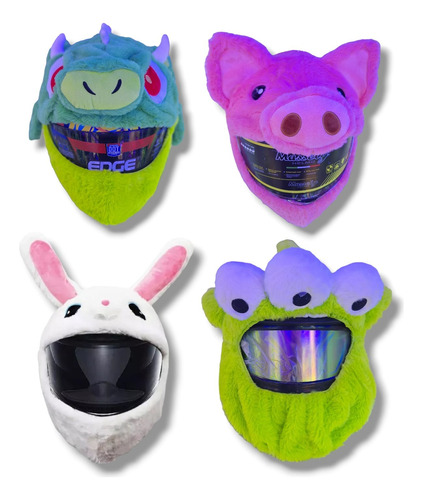 Funda Universal De Peluche Para Casco Varias Figuras