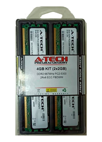 A-tech 4gb Kit Ddr2 Pc2-5300 Dimm 667 Mhz Ecc Dell Dimension