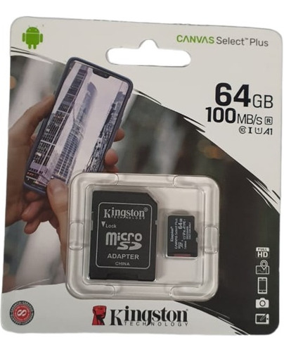 Tarjeta Memoria Micro Sd Kingston 64gb Clase 10