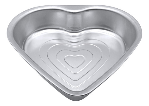 Molde Para Gelatina De Aluminio, Forma De Corazón, 28x6.5cm Color Gris