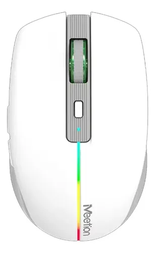 Mouse Inalámbrico Meetion Btm002 Luz Led 6 Botones Febo Color Blanco