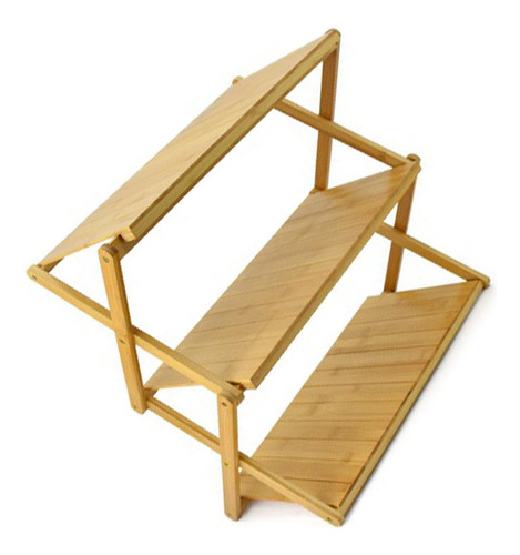 Estante De Escalera De Madera, Plegable, Multicapa, Que Ahor