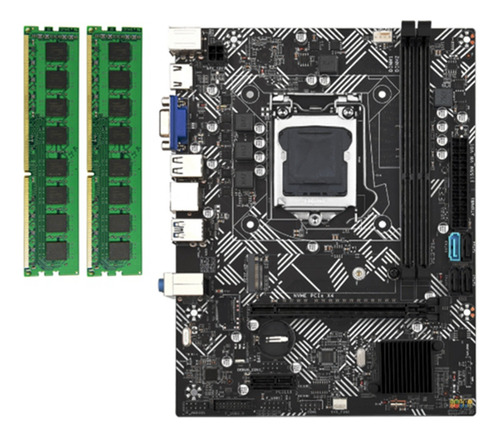 Placa Base De Escritorio B75m- Con 2 Ddr3 1600 Mhz 8g Ram L