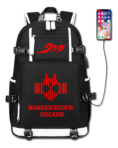 Mochila Escolar Kamen Knight W Peripheral Kuuga Ghost Shiwan