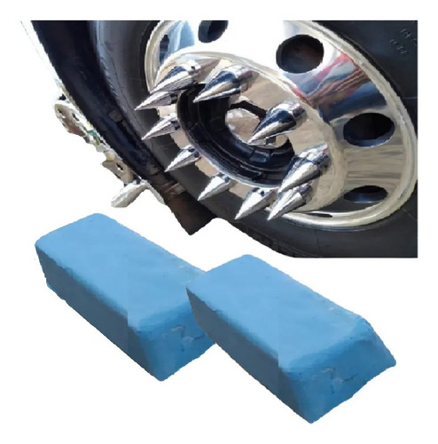 2 Pedra Azul Polimento Roda Tanque Inox Cromado Caminhão