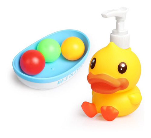 Dispensador Jabon Liquido B.duck Baby Amarillo Baño Niños 