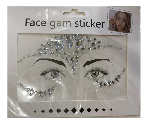 Imagen 1 de 10 de Gemas Autoadhesivas Rostro Cuerpo Strass Brillos Piedras