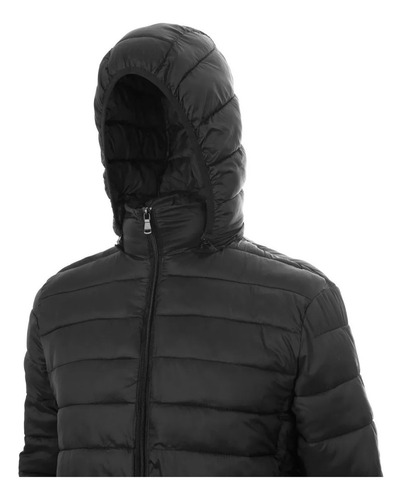 Combo Campera Invierno Cuello Termico Abrigo Liviano Capucha