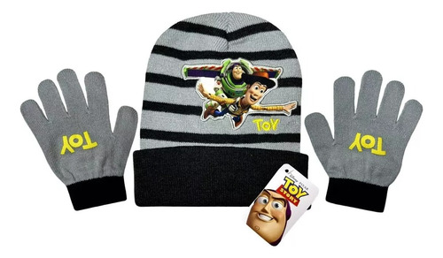 Kit Inverno Infantil Toy Story Disney : Touca + Luvas