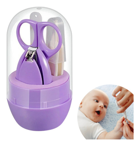 Set Aseo Corta Uñas Lima Manicure Portátil Bebé 4 En 1
