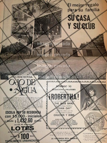 Cartel Publicidad Retro Colonia Hacienda Ojo De Agua 69 /2