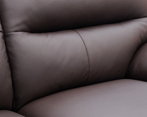 Sala De Piel - Isabela - Esquinera - Sofa Y Chaise Derecho Color Chocolate