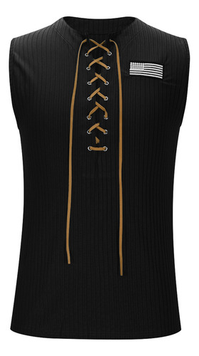 Chaleco A La Moda Para Hombre Con Cuello En V Estampado Con