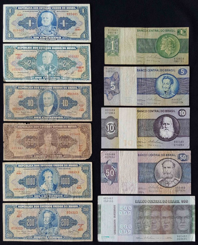 Billetes Brasileros Lote (los 11 Billetes). 55037