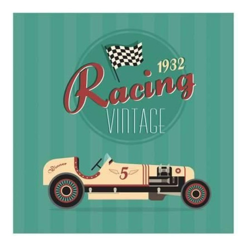 Cuadro Vector Vintage Sport Racing Car 1932 28 X 28 Cm