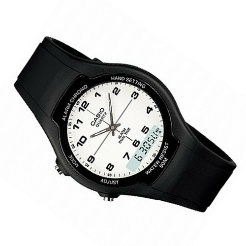 Reloj Unisex Análogo Digital Negro Resina Aw-90h-9e Becris