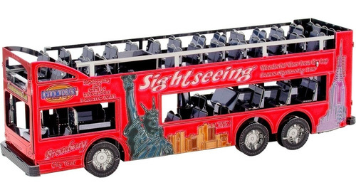 Rompecabezas Metálico 3d - Turibus New York - Mms169