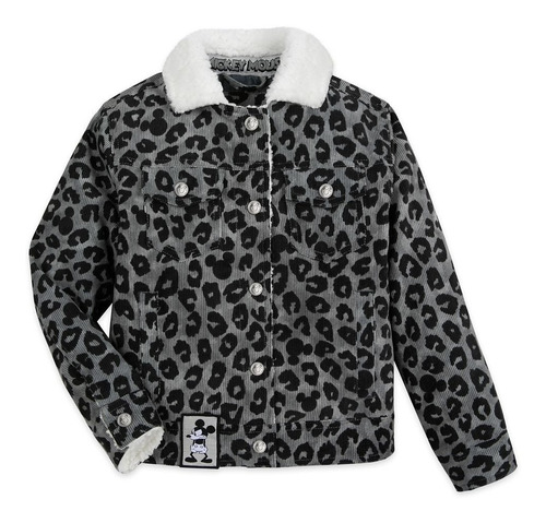 Chamarra De Pana Mickey Mouse Blanco Y Negro Disney Store T4