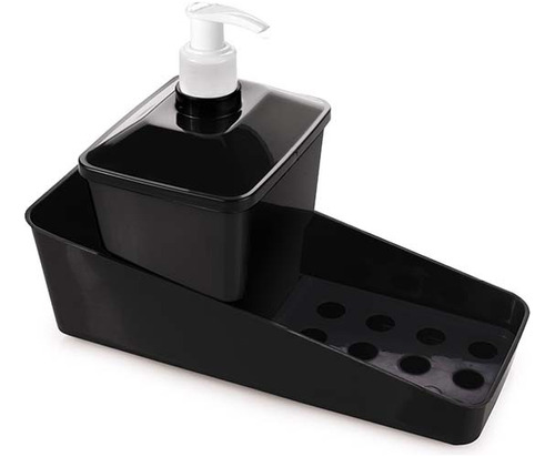 Esponja dispensadora de jabón Cj, de plástico, 600 ml, color negro