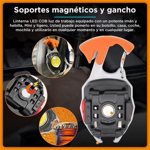 Linterna Led Llavero Portátil Lámpara Táctica Multifunción