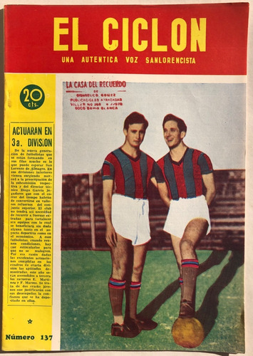 Revista El Ciclon N° 137 Año 1946 San Lorenzo