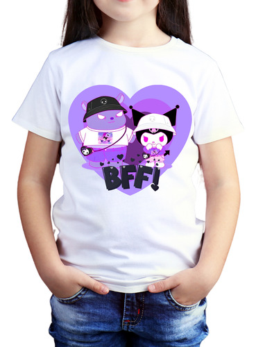 Playera Niñas Bff Kuromi Amigos Amistad 2 Kawai