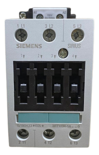 Contator Siemens 3rt1034-1ag20 32a 110/127v 50/60hz 127v