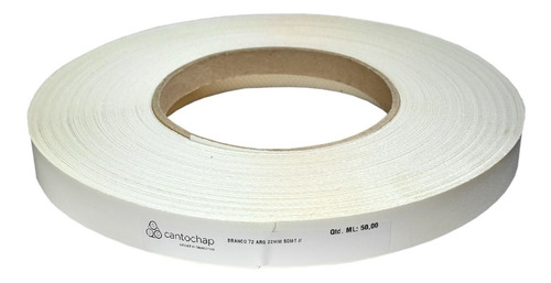 Tapacanto Melamina Filo Blanco Preencolado 22 Mm X 50 M