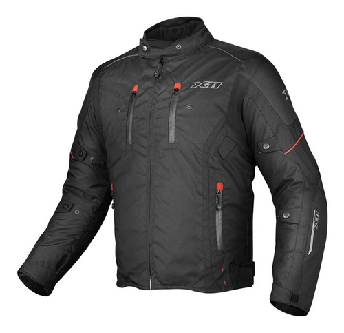 Jaqueta Masculina Ventilada Moto X11 Iron 3 Preto Vermelho