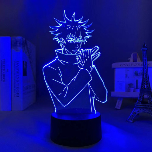 W Lámpara De Escritorio 3d Jujutsu Kaisen Fushiguro Megumi,