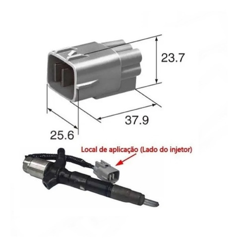 Conector Macho E Fêmea 6 Vias Injetor Denso Toyota Hilux