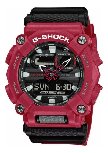 Reloj Casio G-shock Shape Nut Original Ng/nr Resina Hombre Color De La Correa Rojo