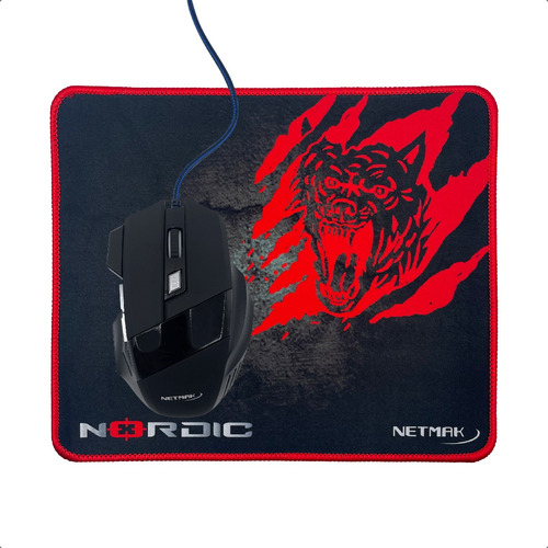 Combo Mouse Gamer Cable Usb Dpi Alta Velocidad + Mousepad