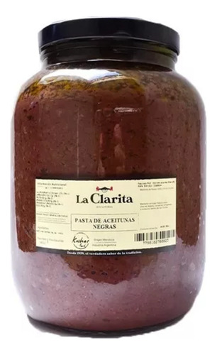 Pasta De Aceitunas Negras- La Clarita- X2kg - Kosher