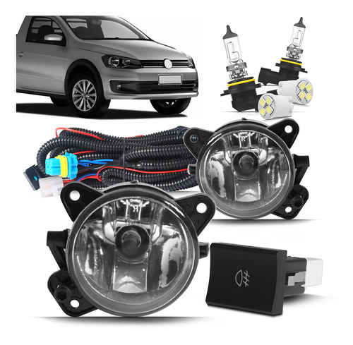 Kit Farol Milha Auxiliar Neblina Saveiro G6 2013 2014 2015