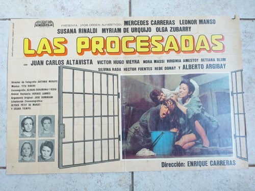 Las Procesadas - 3 Lobby Cards Cine Argentino - S. Rinaldi *