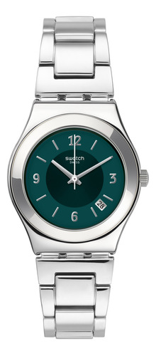 Reloj Swatch Middlesteel Yls468g Mujer Dama Acero Pulsera Color de la malla Plateado Color del bisel Plateado Color del fondo Verde