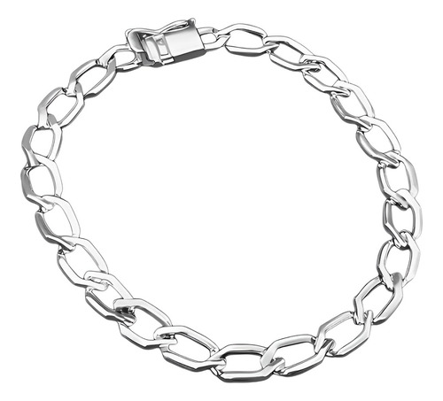 Pulsera Para Hombre Hexagonal Joya En Plata Peruana 950