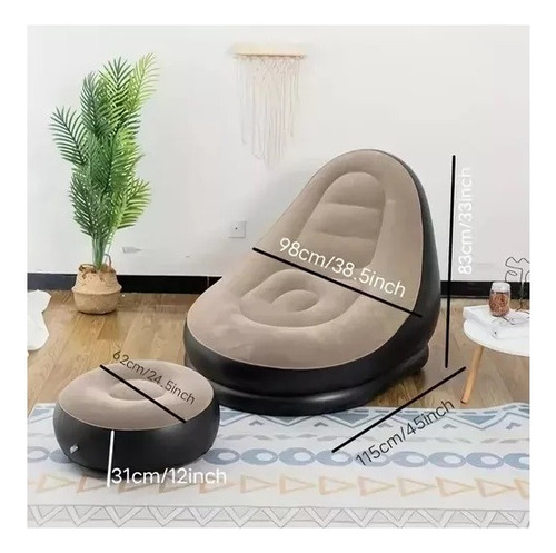 Sofá Tumbona Inflable Con Apoya Pies - Sofá Descanso